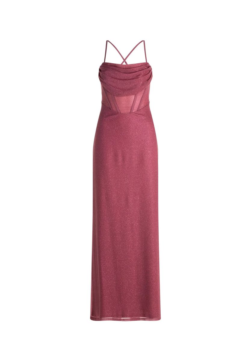 Glitzerndes Maxi-Abendkleid mit Trägern