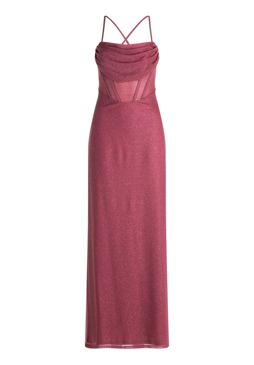 Glitzerndes Maxi-Abendkleid mit Trägern