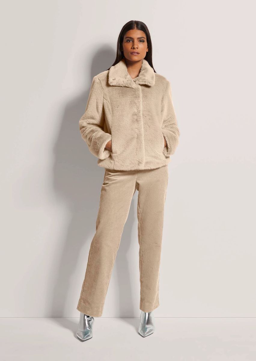Elegante Webpelz-Kurzjacke