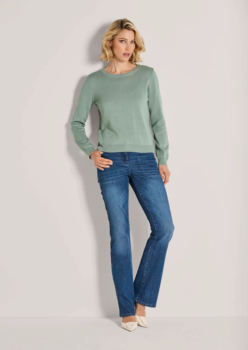 Lockerer Feinstrick-Pullover aus Baumwolle