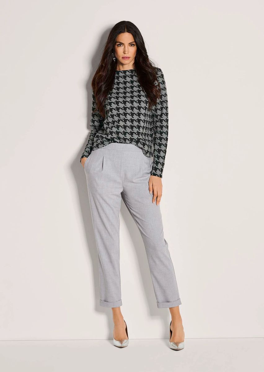 Elegante konische Bundfaltenhose zum Schlüpfen