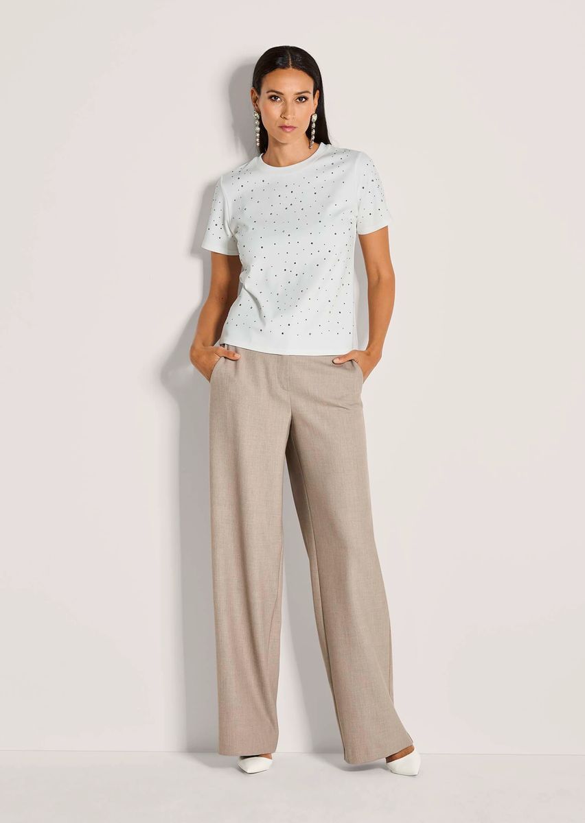 Strassbesetztes Baumwoll-Shirt