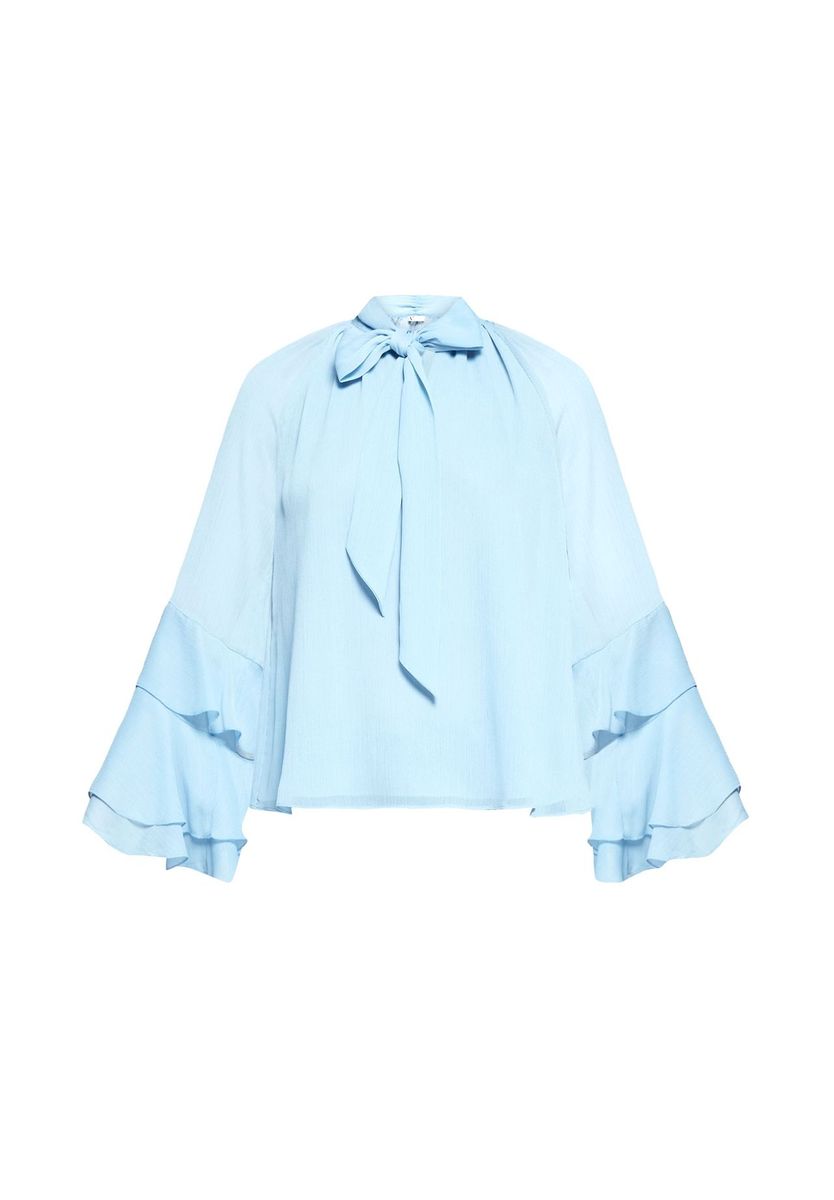 Elegante Chiffonbluse mit Volantärmeln