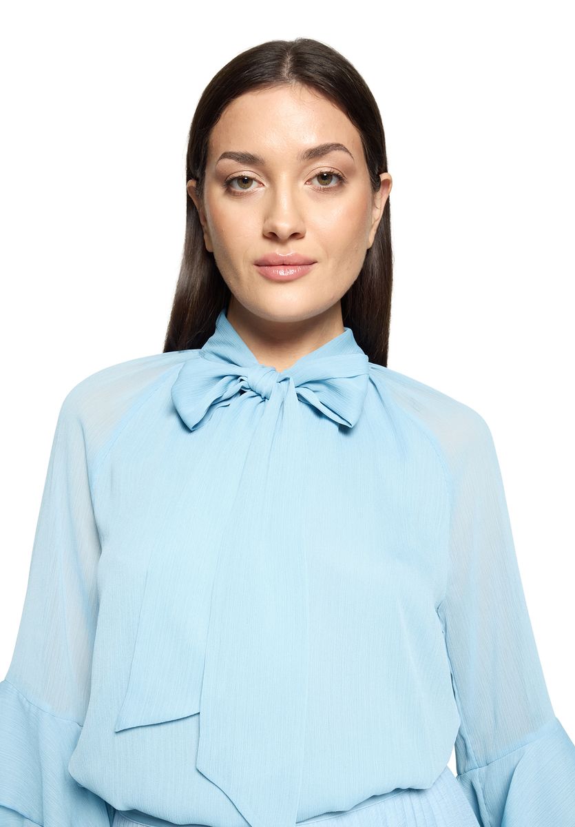 Elegante Chiffonbluse mit Volantärmeln