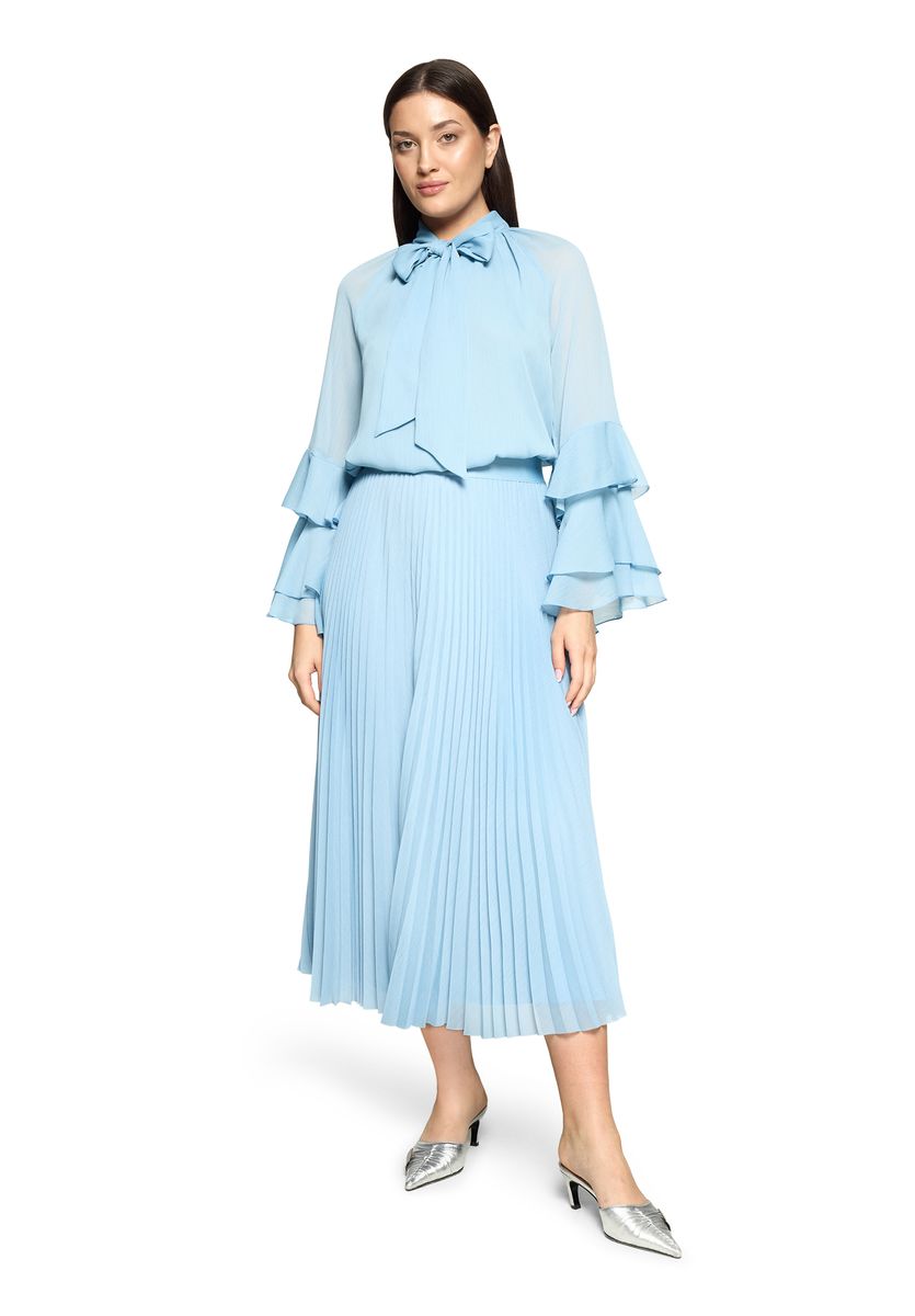 Chiffonbluse mit gestuften Volants