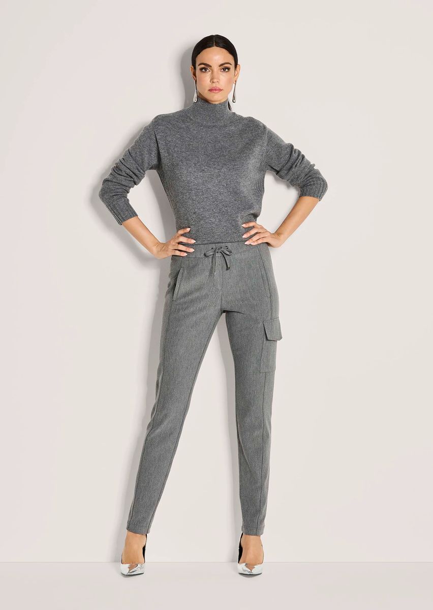 Jersey-Cargohose mit Kordelzug