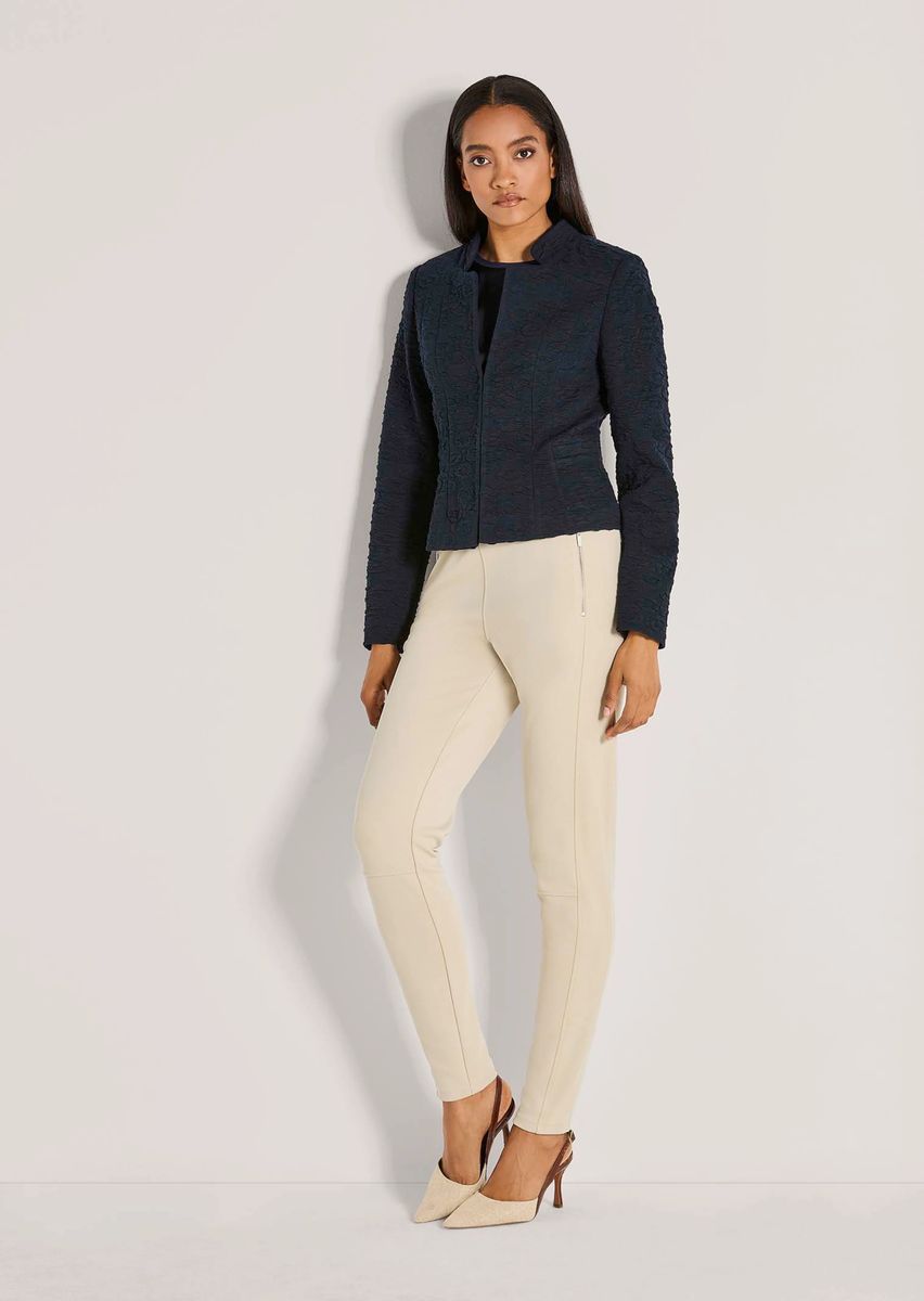 Strukturierter Jersey-Blazer in Leo-Optik