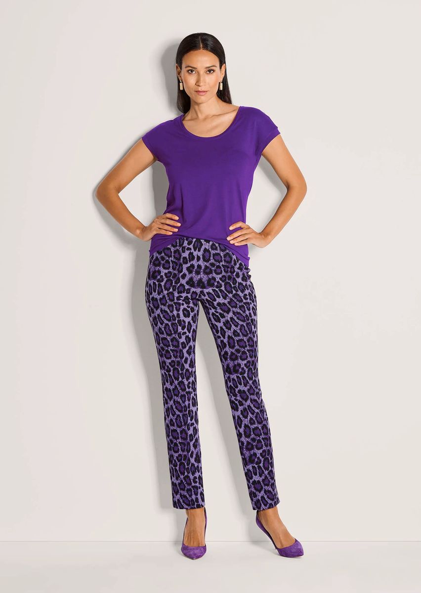 Schmale Leggings mit Leo-Print