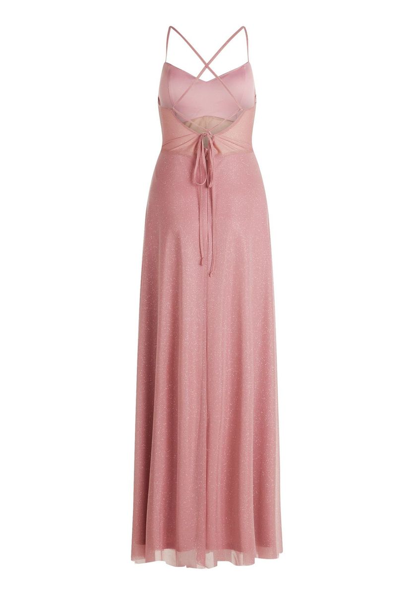 Elegantes rosa langes Abendkleid