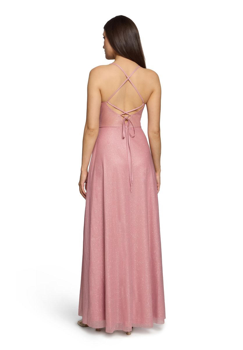 Elegantes rosa langes Abendkleid