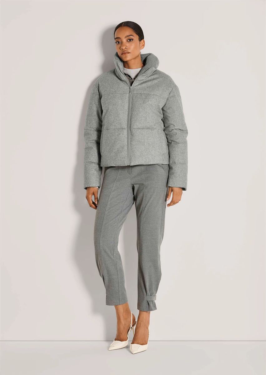 Wattierte Steppjacke in Melange-Optik