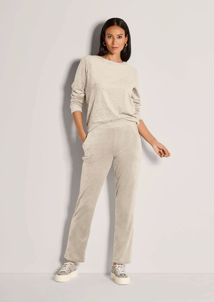 Gerade Nicki-Velours-Hose