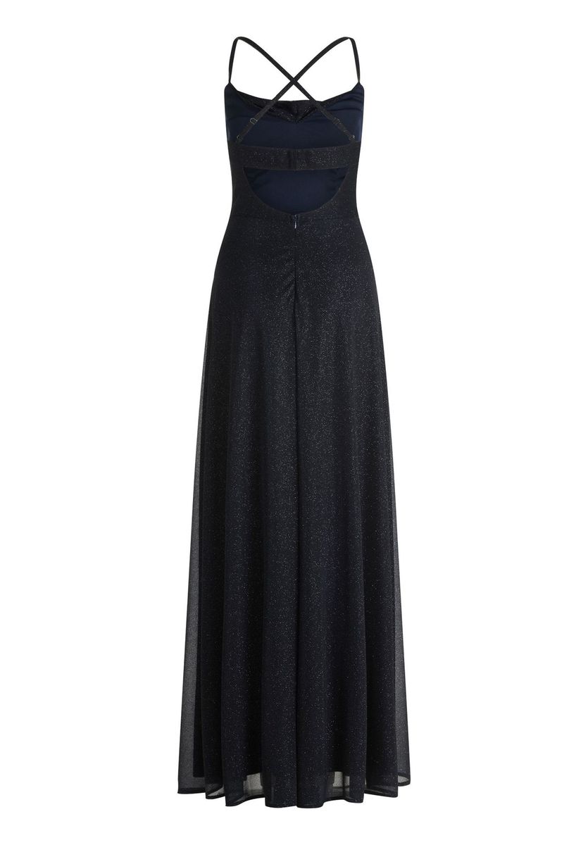 Elegantes, glitzerndes Maxikleid