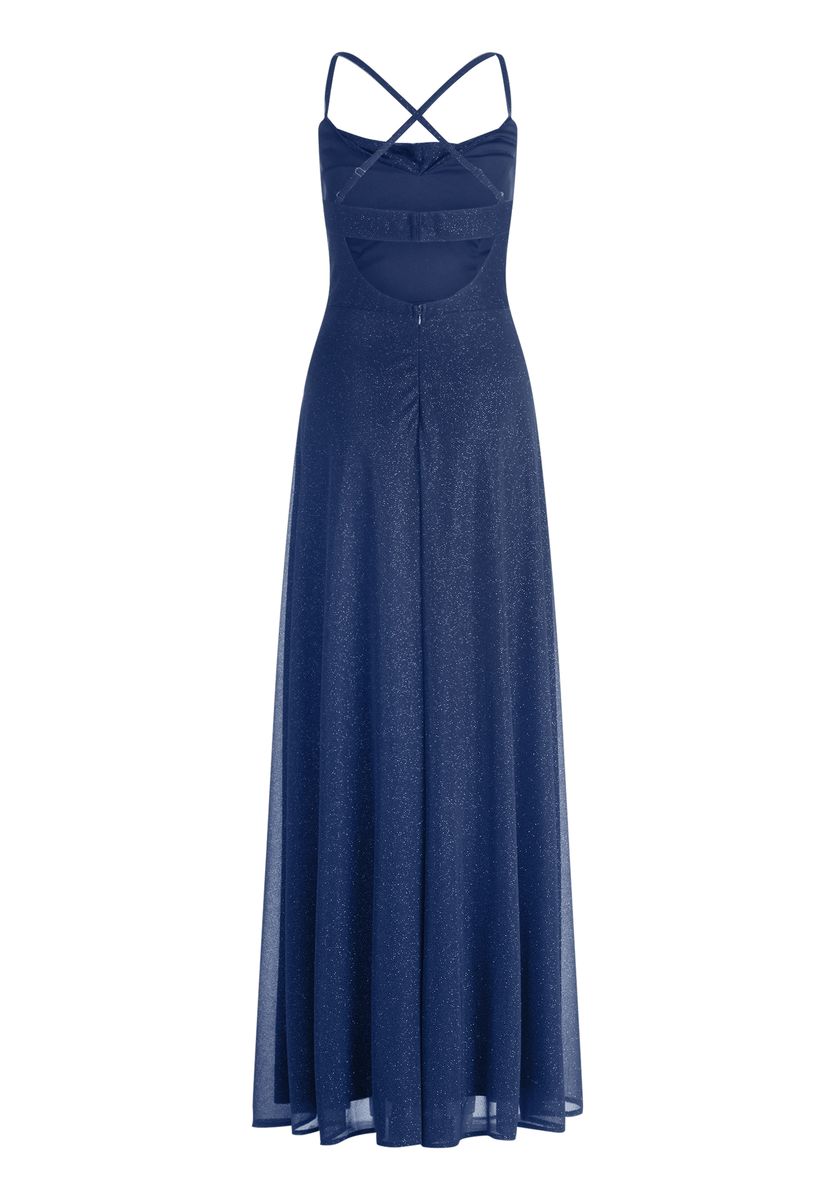 Elegantes, glitzerndes Maxikleid