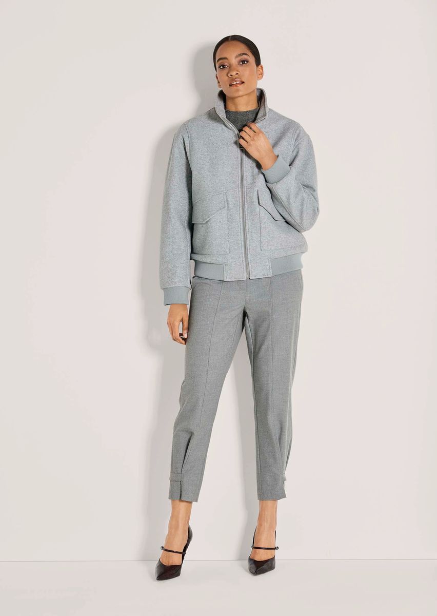 Eleganter Blouson in Melange-Optik