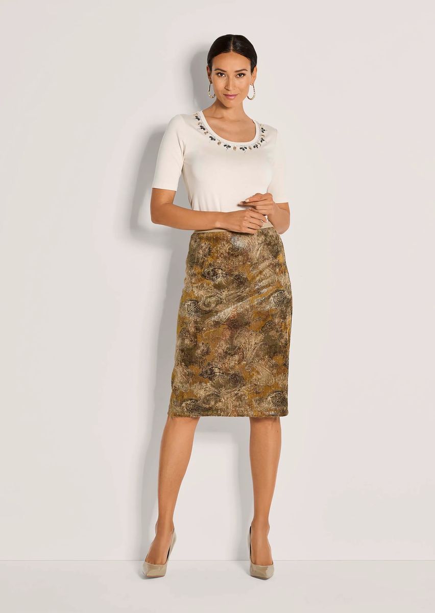 A-Linien-Rock mit Paisley und Pailletten