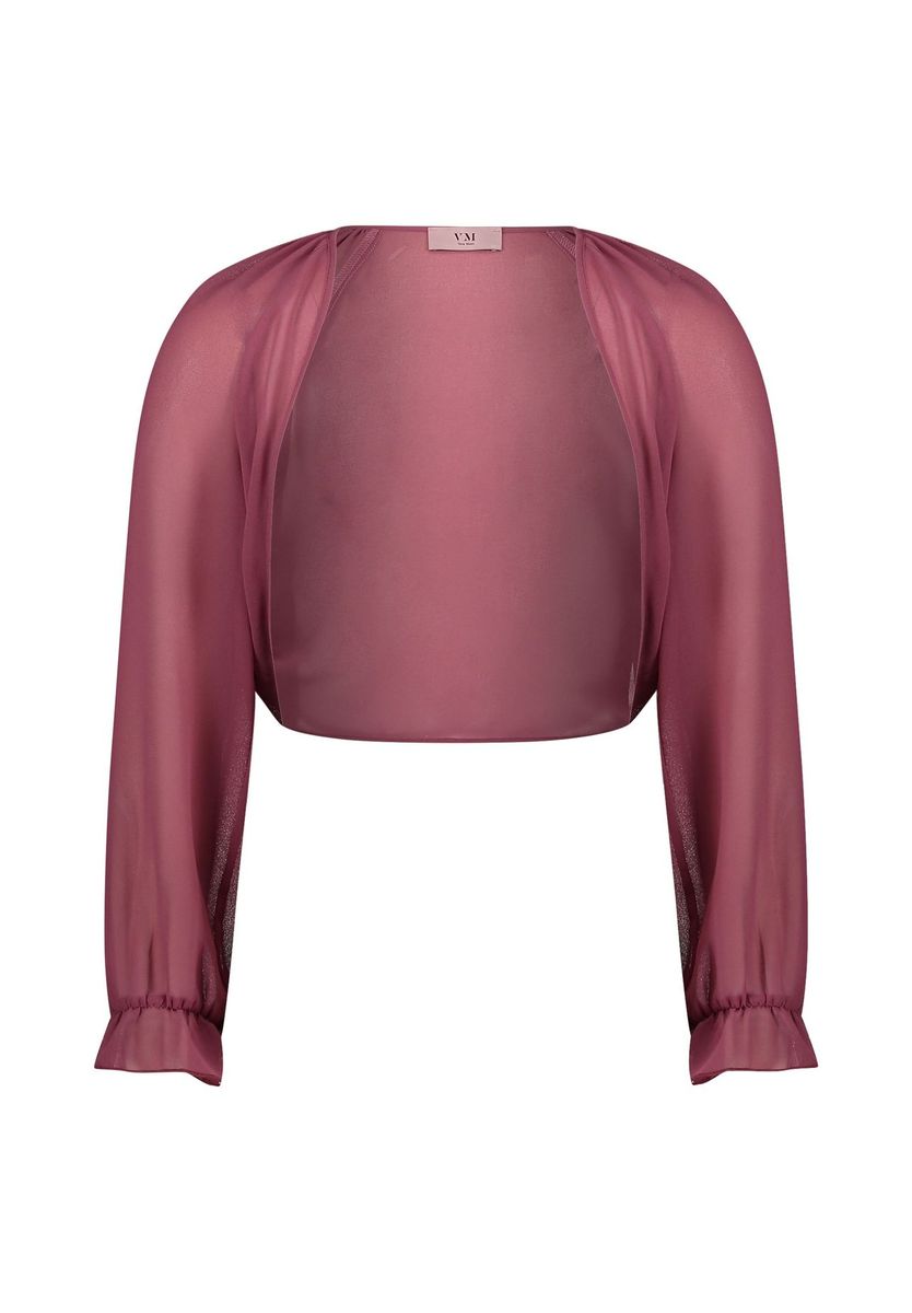 Eleganter, durchsichtiger Bolero Schulterjacke mit Ärmeln