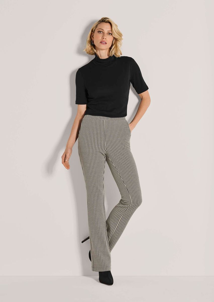 Jerseyhose mit Minimal-Muster und Schlag