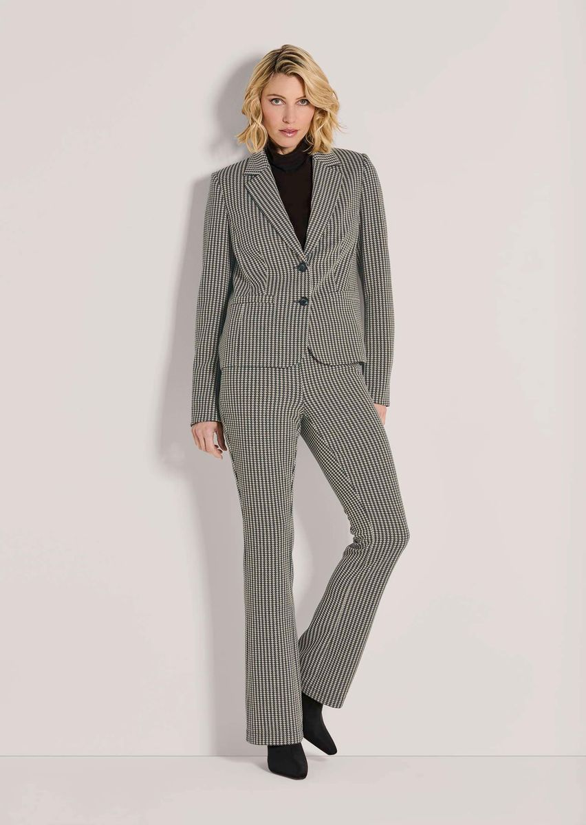 Taillierter Jersey-Blazer mit Minimal-Muster