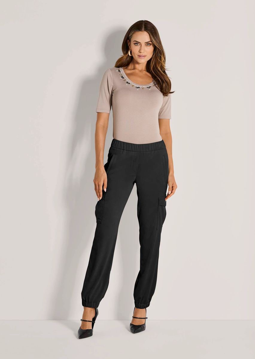 Lockere Micro-Velours Cargo-Joggers