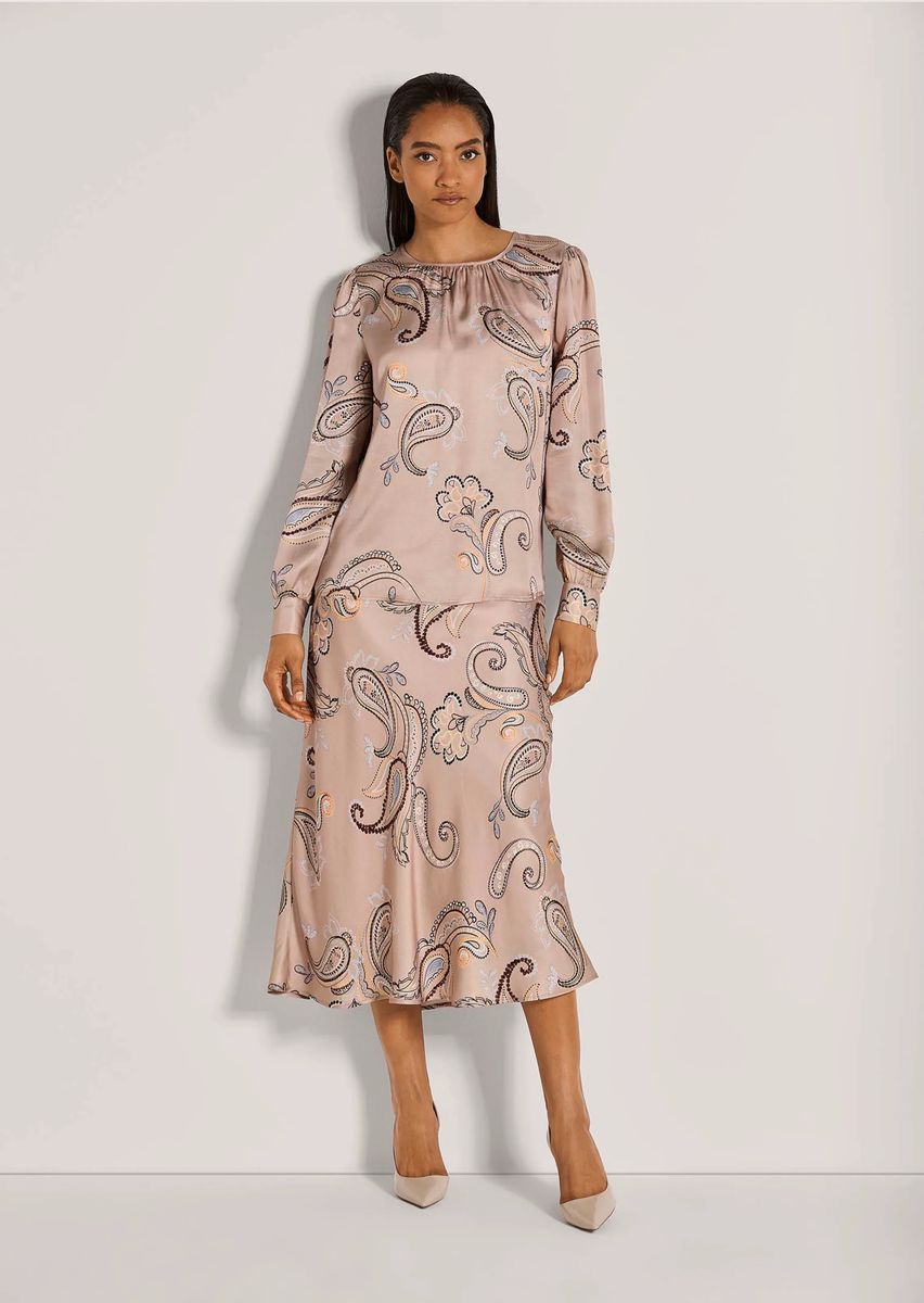 Elegante Paisley-Satinbluse