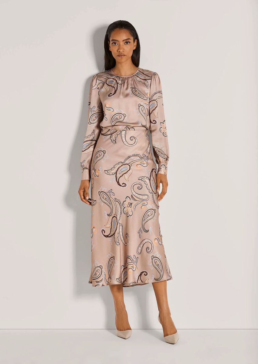 Satinrock mit Paisley-Muster