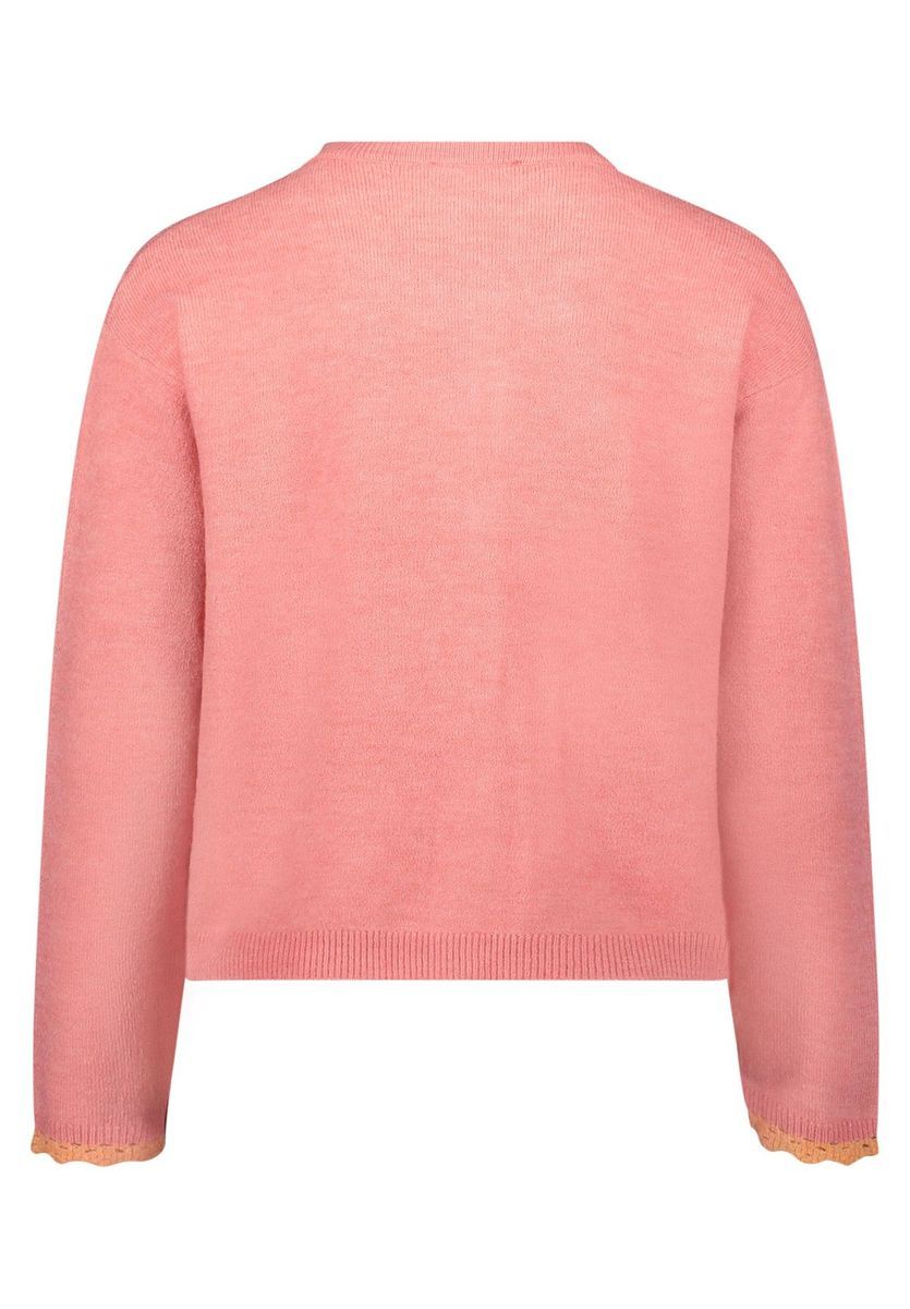 CARTOON Strickjacke, Wellensaum, für Damen, pink, 34