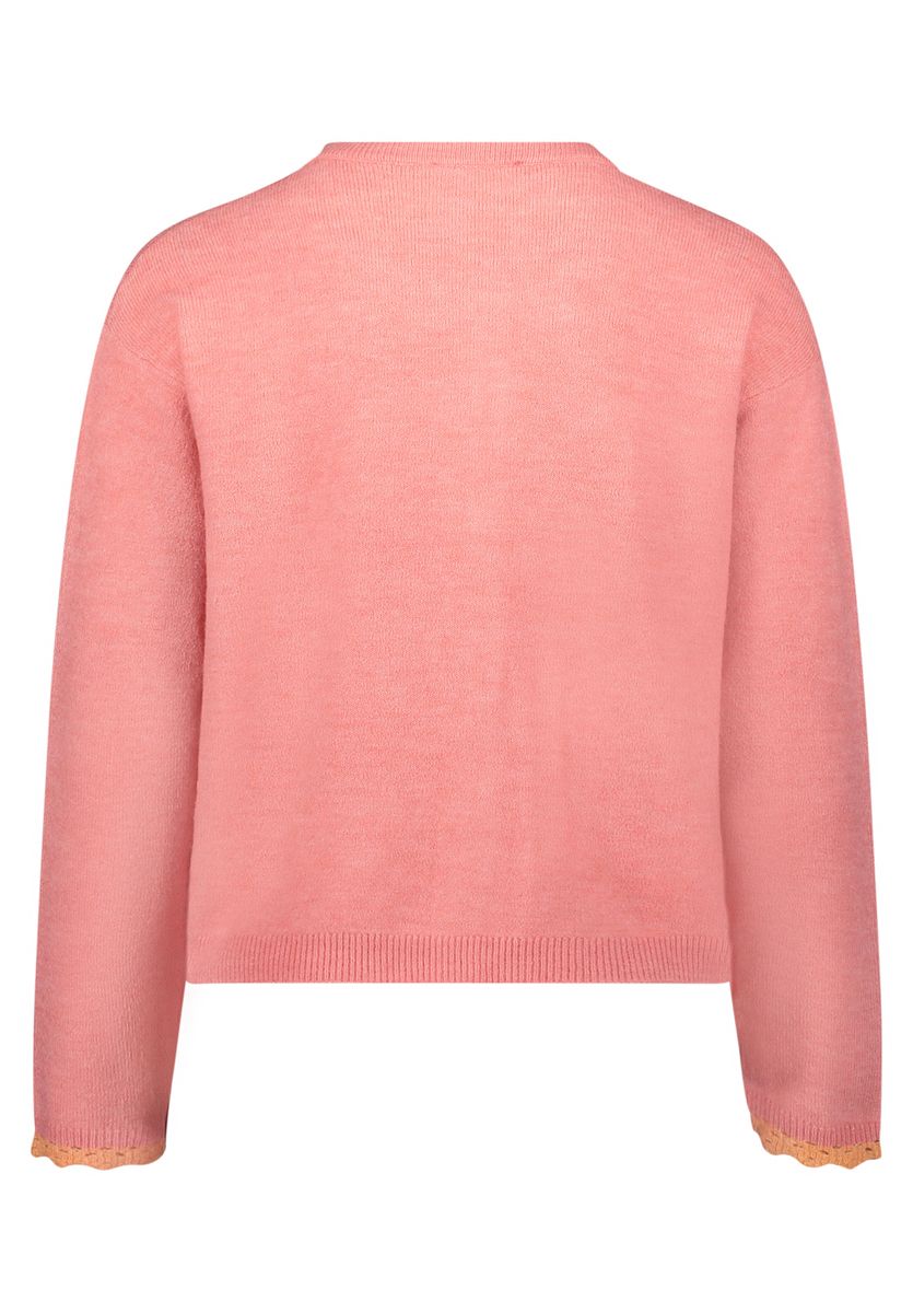 CARTOON Strickjacke, Wellensaum, für Damen, pink, 34
