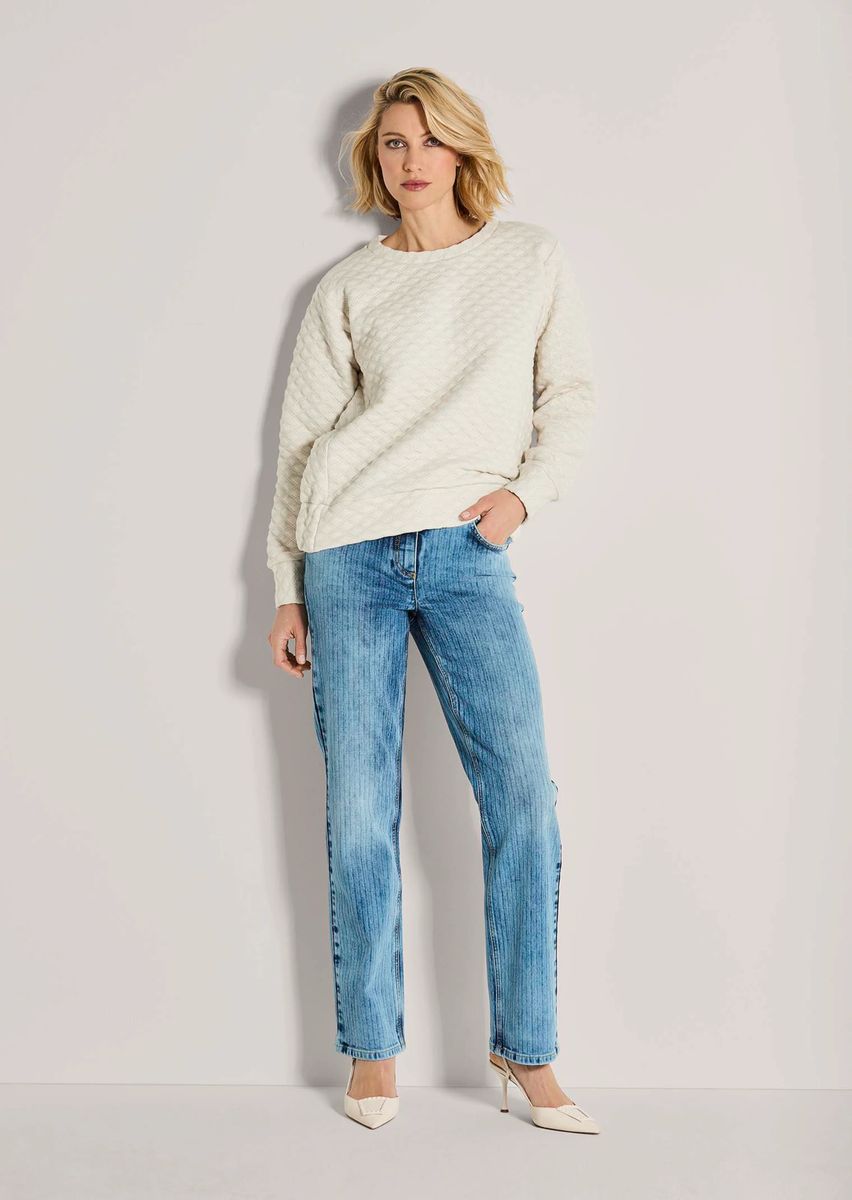 Sweatshirt mit Rauten-Strukturmuster