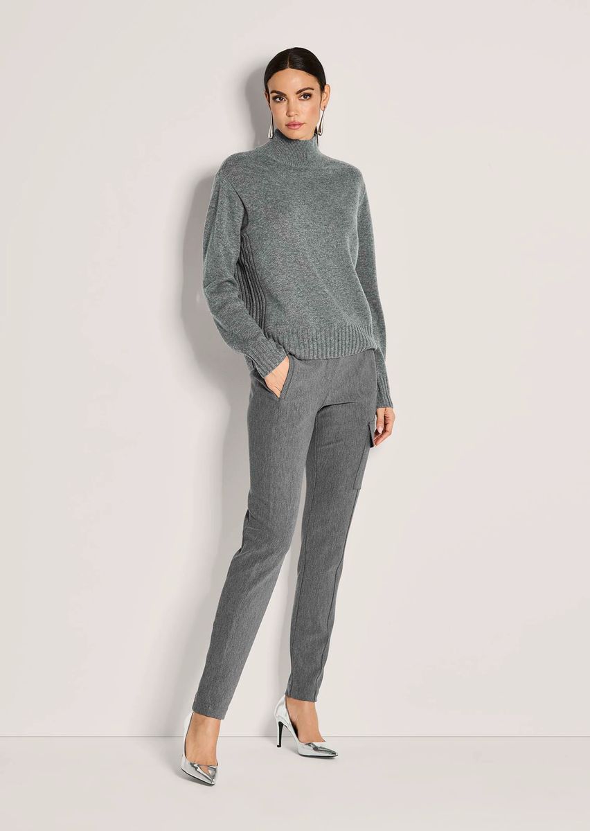Stehkragen-Pullover aus Woll-Kaschmir-Mix