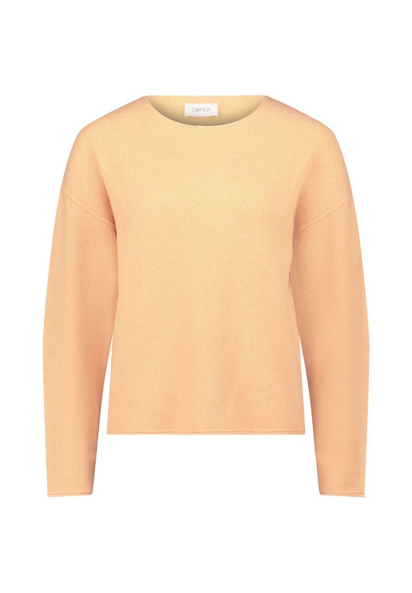 CARTOON Strickpullover mit Rundhalsausschnitt, orange, 34
