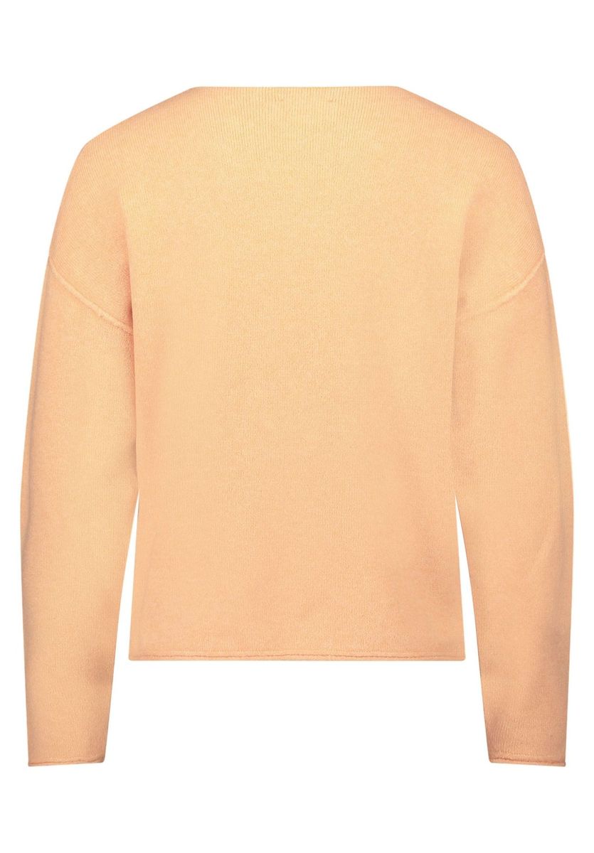 CARTOON Strickpullover mit Rundhalsausschnitt, orange, 34