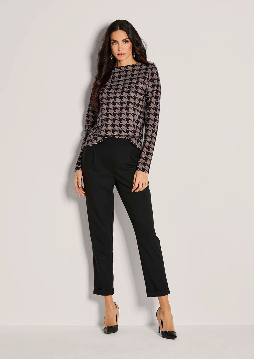 Elegante Schlupfhose mit Bundfalten