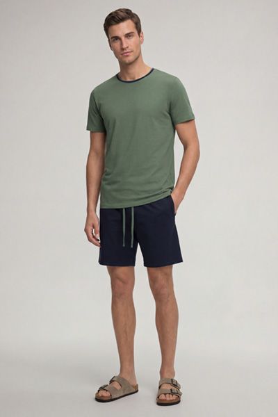Zweiteiliges Pyjama-Set aus Stretch-Baumwolle