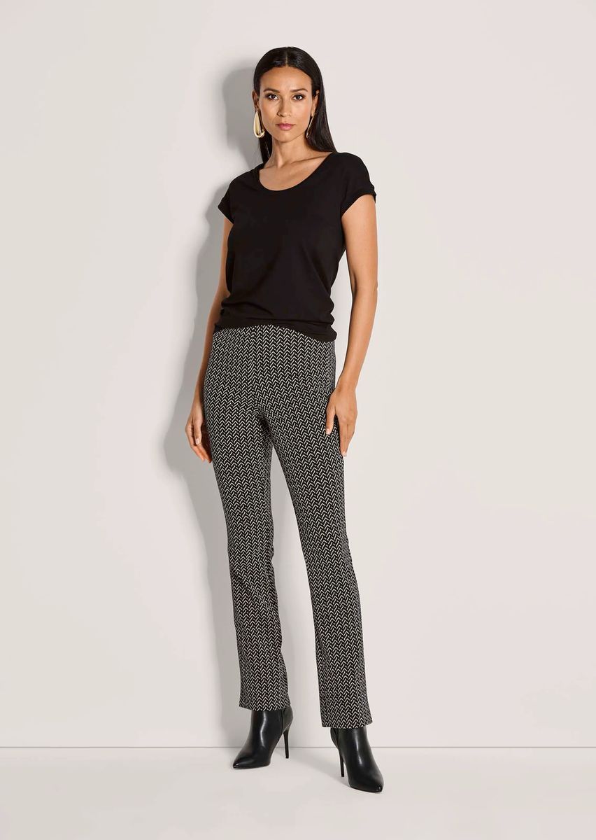 Elegante Jacquard-Hose in Bootcut-Form