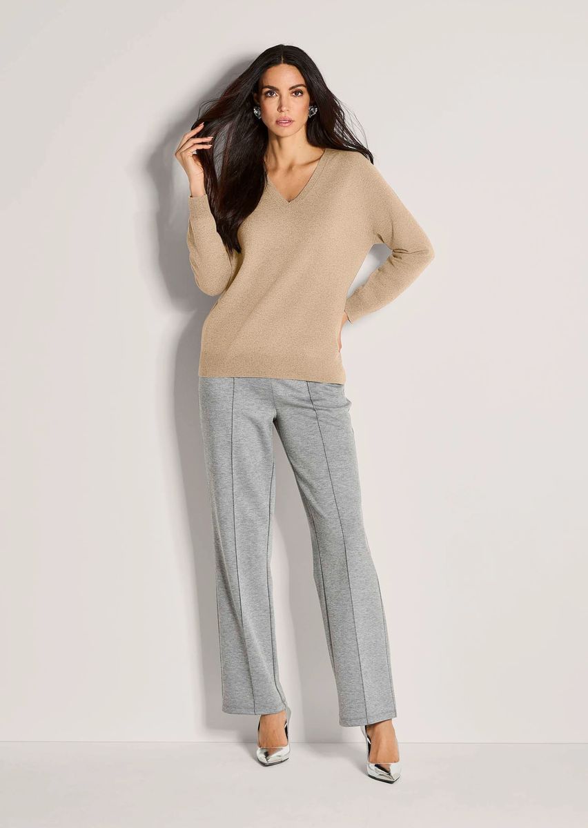 Eleganter V-Ausschnitt Kaschmirpullover