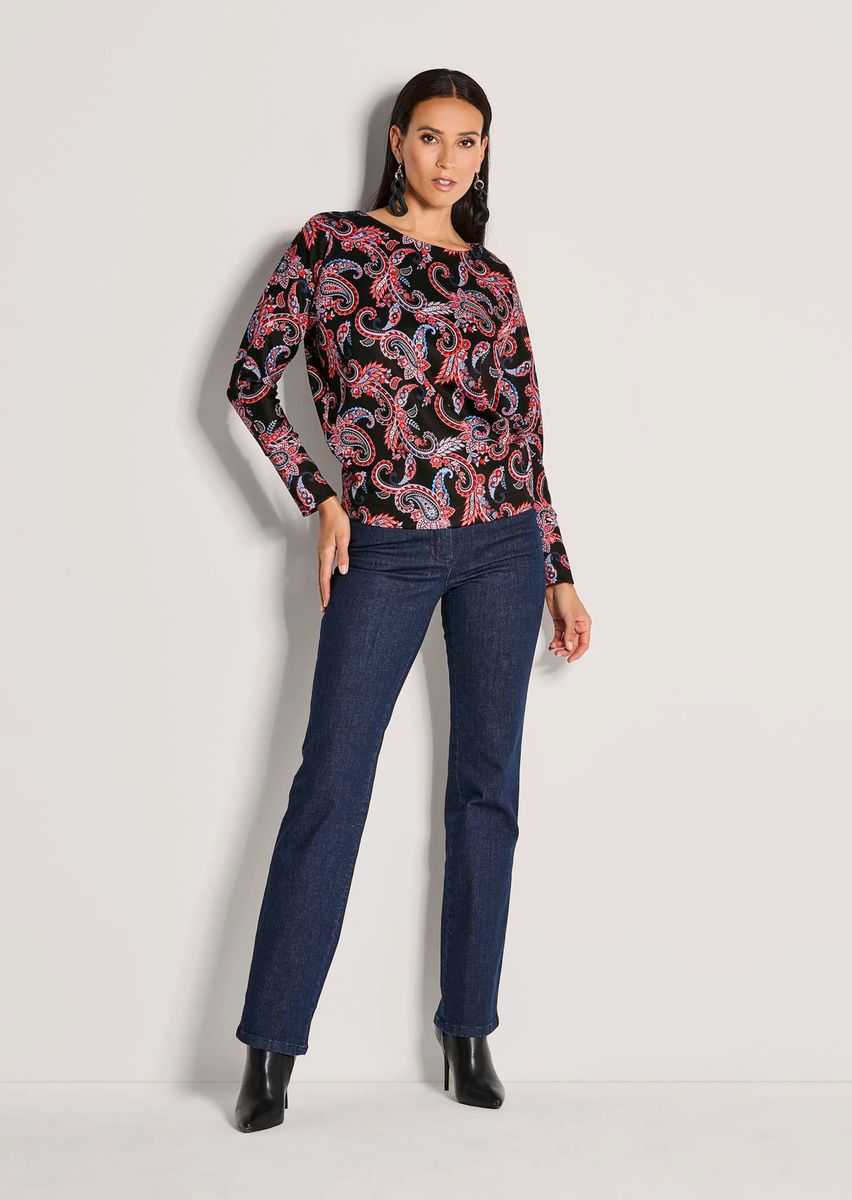 Kimono-Oberteil mit Paisley-Muster