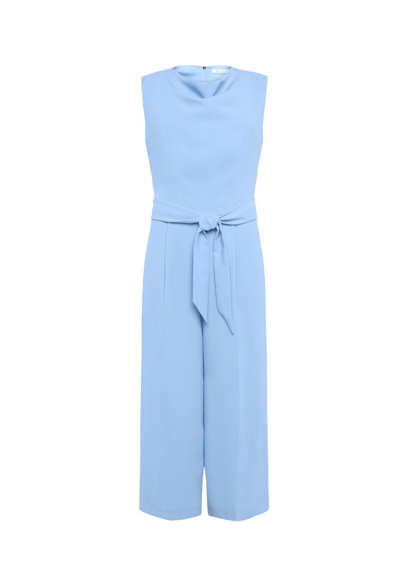 Eleganter ärmelloser Jumpsuit mit Bindegürtel