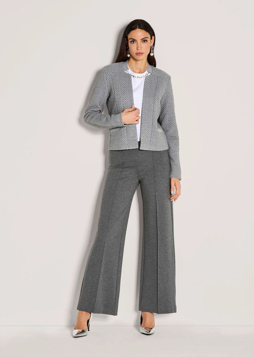 Verschlussloser Struktur-Jersey-Blazer