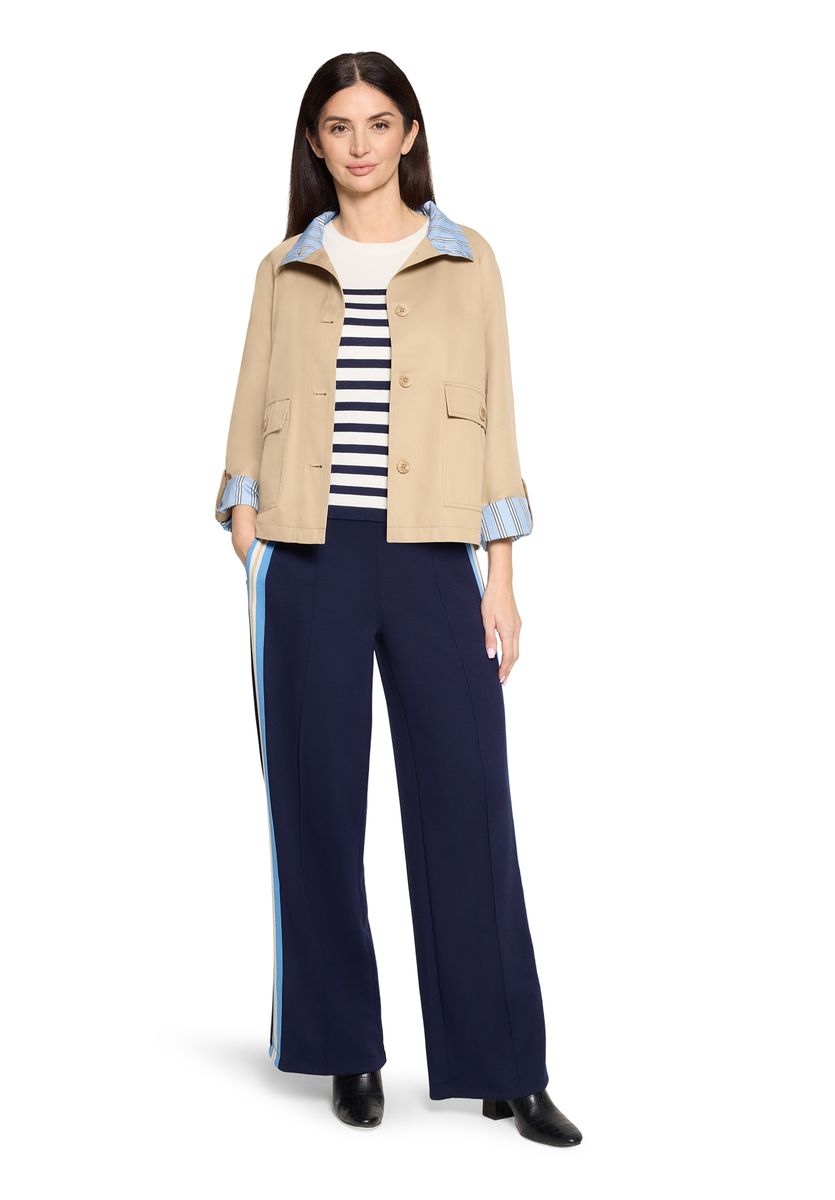 Lässige A-Linien Beige Jacke