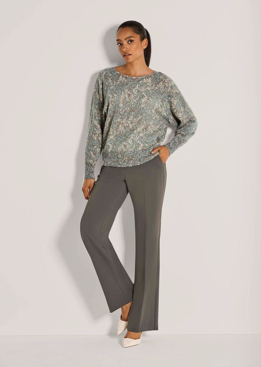Kaschmir-Pullover mit Allover-Print