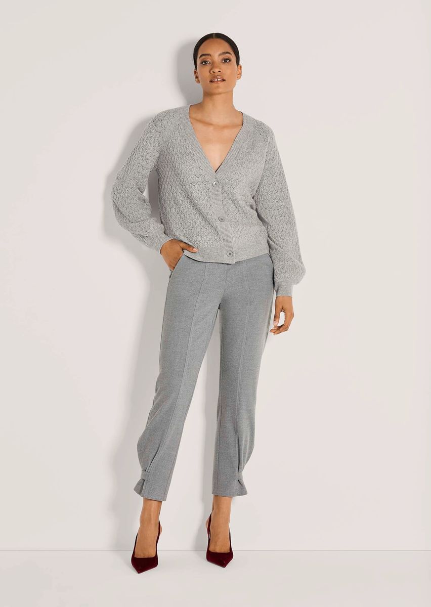 Eleganter Cardigan mit Ajour-Zopfmuster