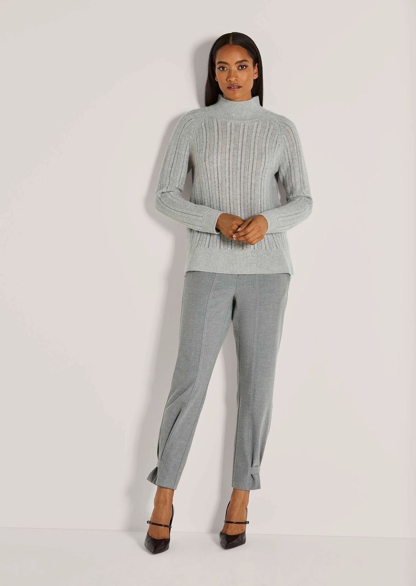 Mustermix Kaschmirpullover mit Stehkragen