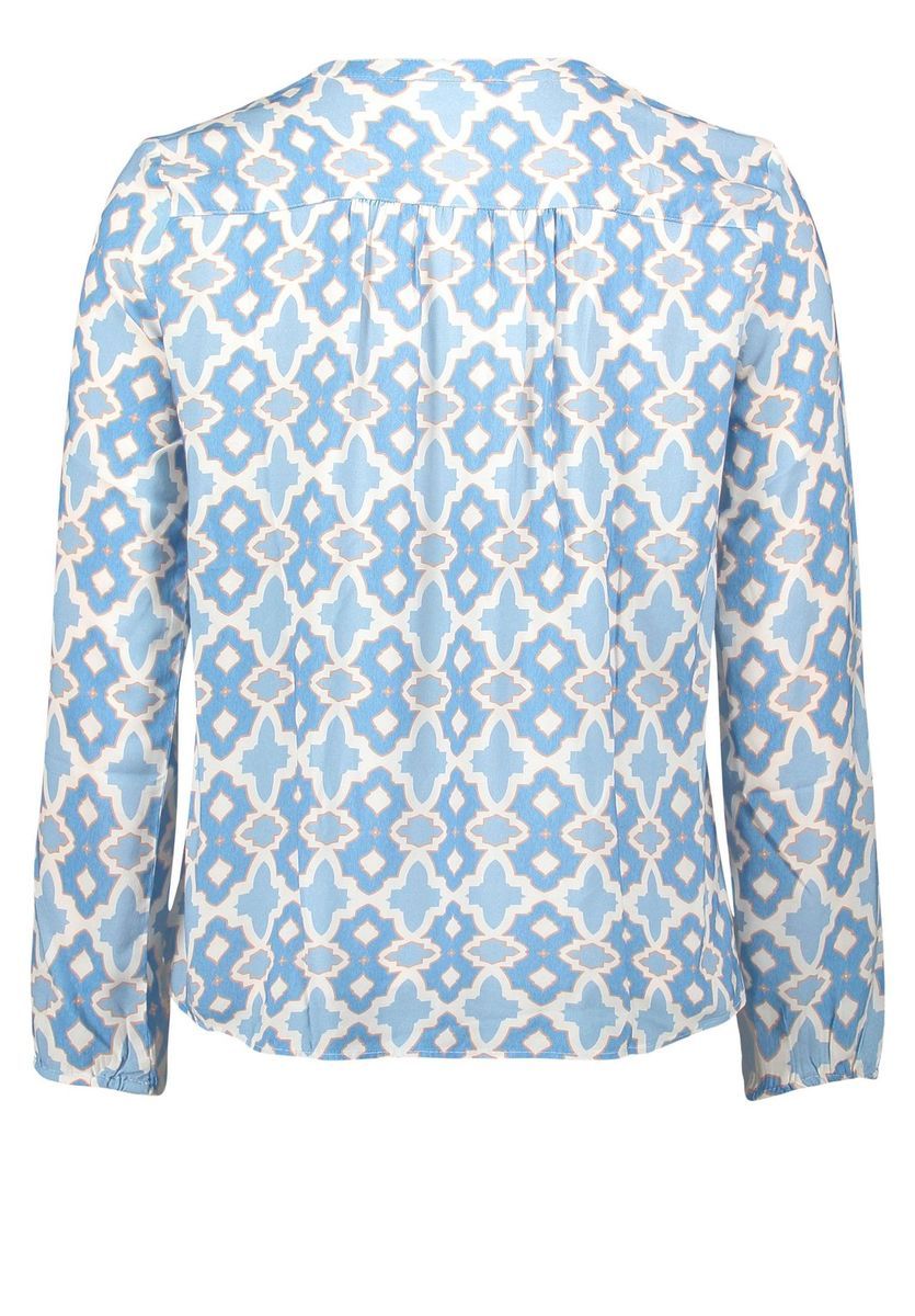 Blusenshirt mit geometrischem V-Ausschnitt