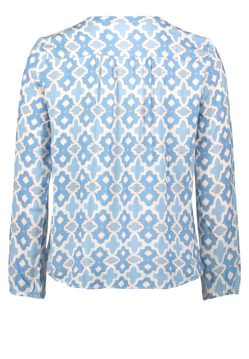 Blusenshirt mit geometrischem V-Ausschnitt