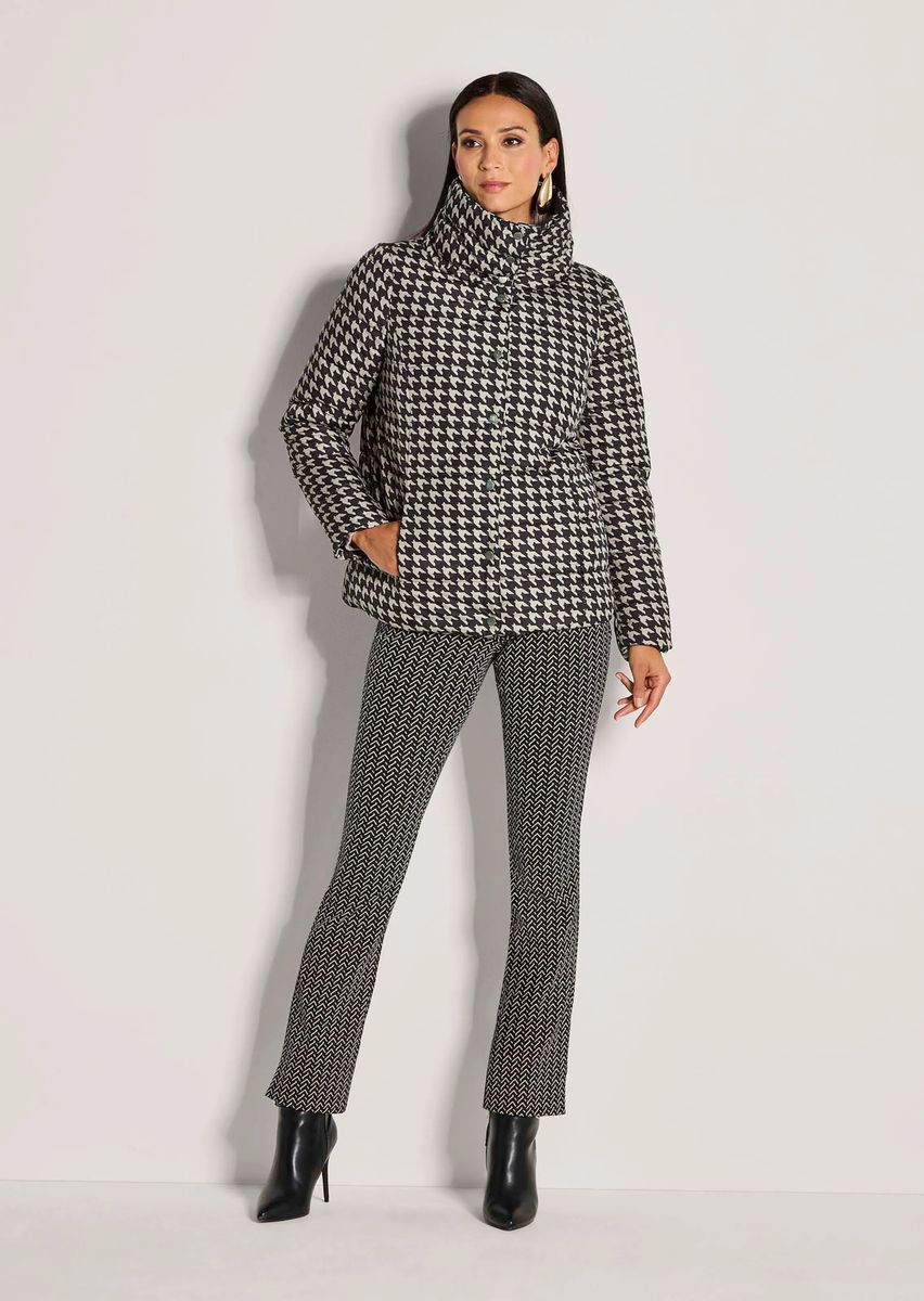 Wende-Steppjacke mit Hahnentritt-Muster