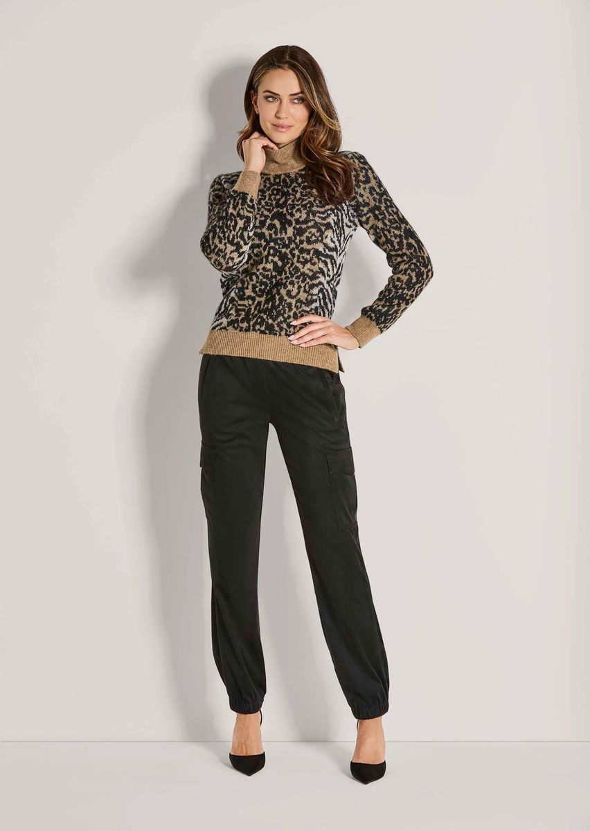 Jacquard-Pullover mit Tiermuster