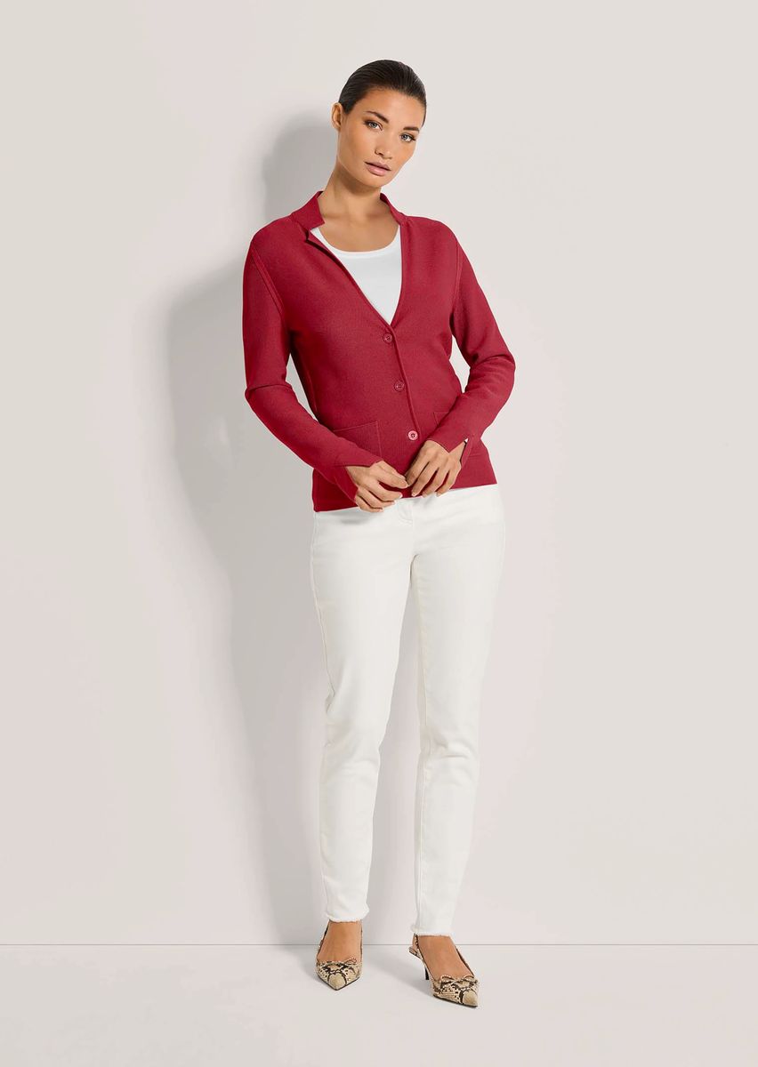 Taillierter Strickblazer mit Struktur