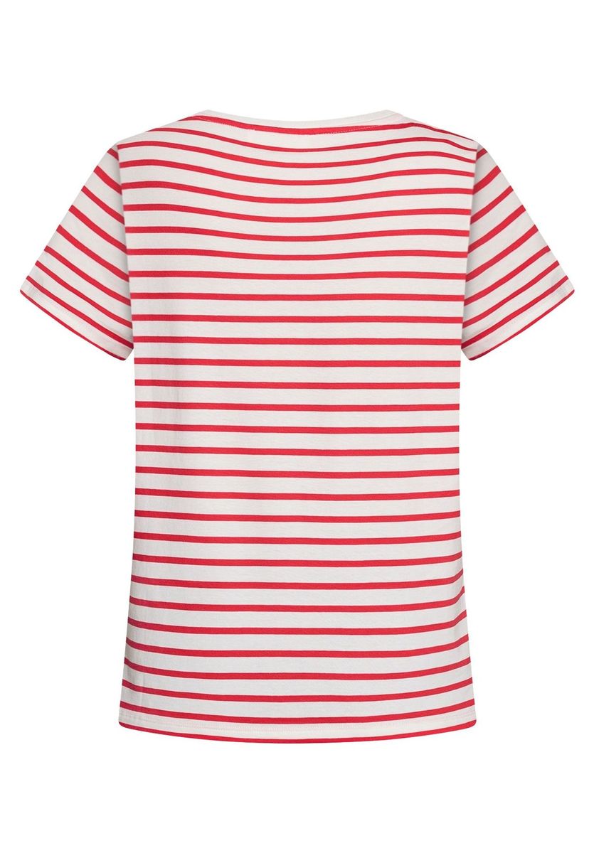 Gestreiftes Kurzarmshirt mit Rundhalsausschnitt