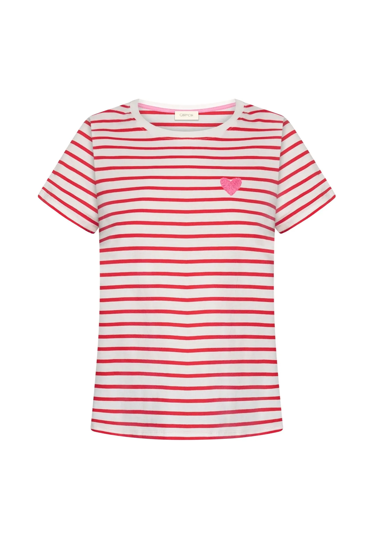Gestreiftes Kurzarmshirt mit Rundhalsausschnitt